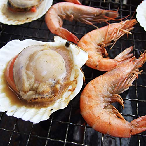 Amazon.co.jp: 海鮮BBQエビホタテセット[天使の海老×10尾 ＆ ホタテ